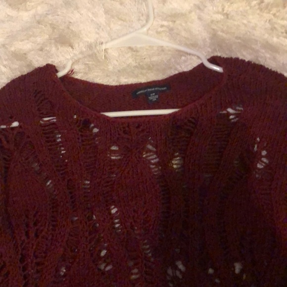 Maroon cut out American eagle sweater - Picture 2 of 2